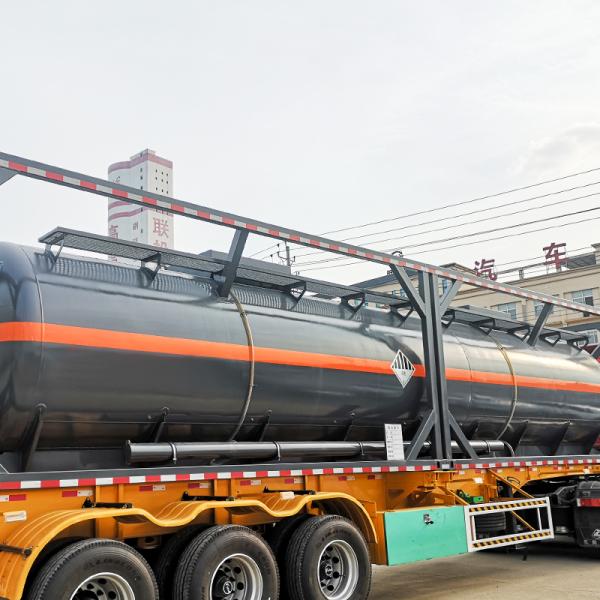 ISO 20 30 40 FT Tank Container For Clorhidric Acid High Capacity 28000 Liters