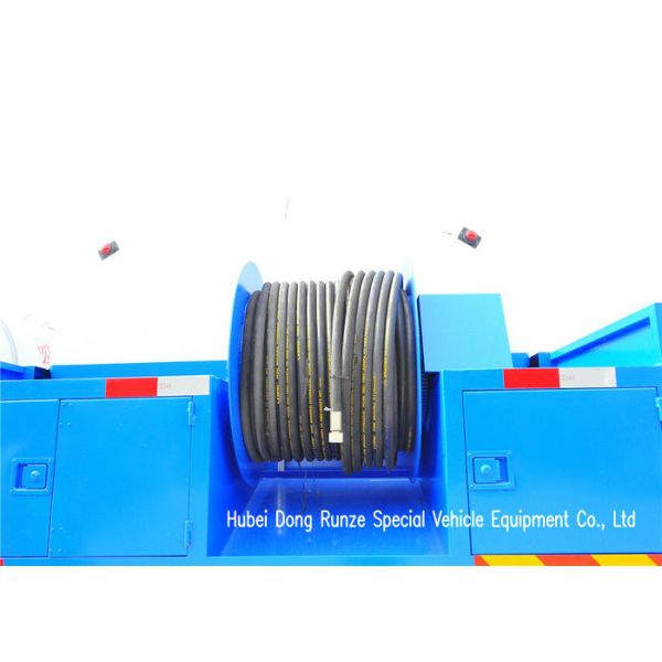 King Run High Pressure Sewer Jetter Truck For Sewer Drain Cleaning 4x2 / 4x4