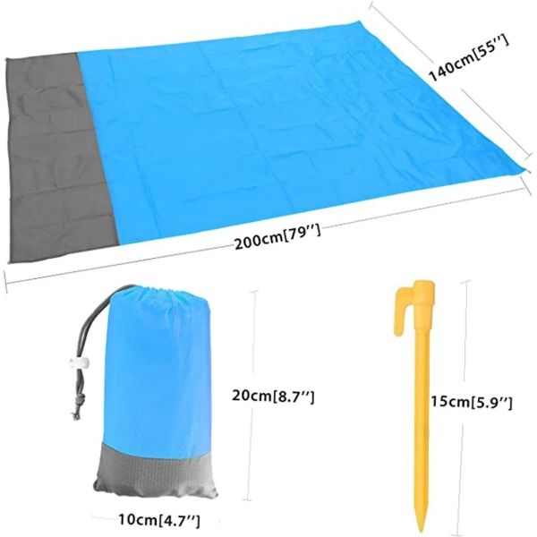 Wholesale Custom Lightweight Pocket Beach 2m Breathable Camping Sitting  Mat