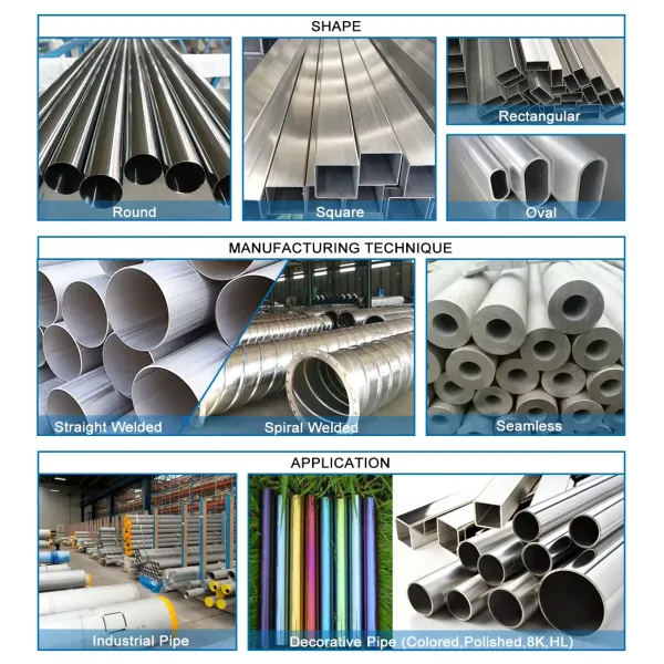 304 Welded Rectangular Stainless Steel Tube 0.5mm-40mm 316 Stainless Square Tube