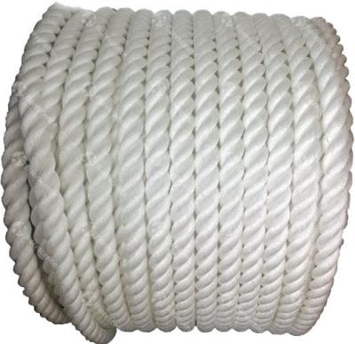 White Color 3 Strand Twisted Nylon Soft Rope 12mm Marine Packing Rope High Strength Polyamide Rope 16mm