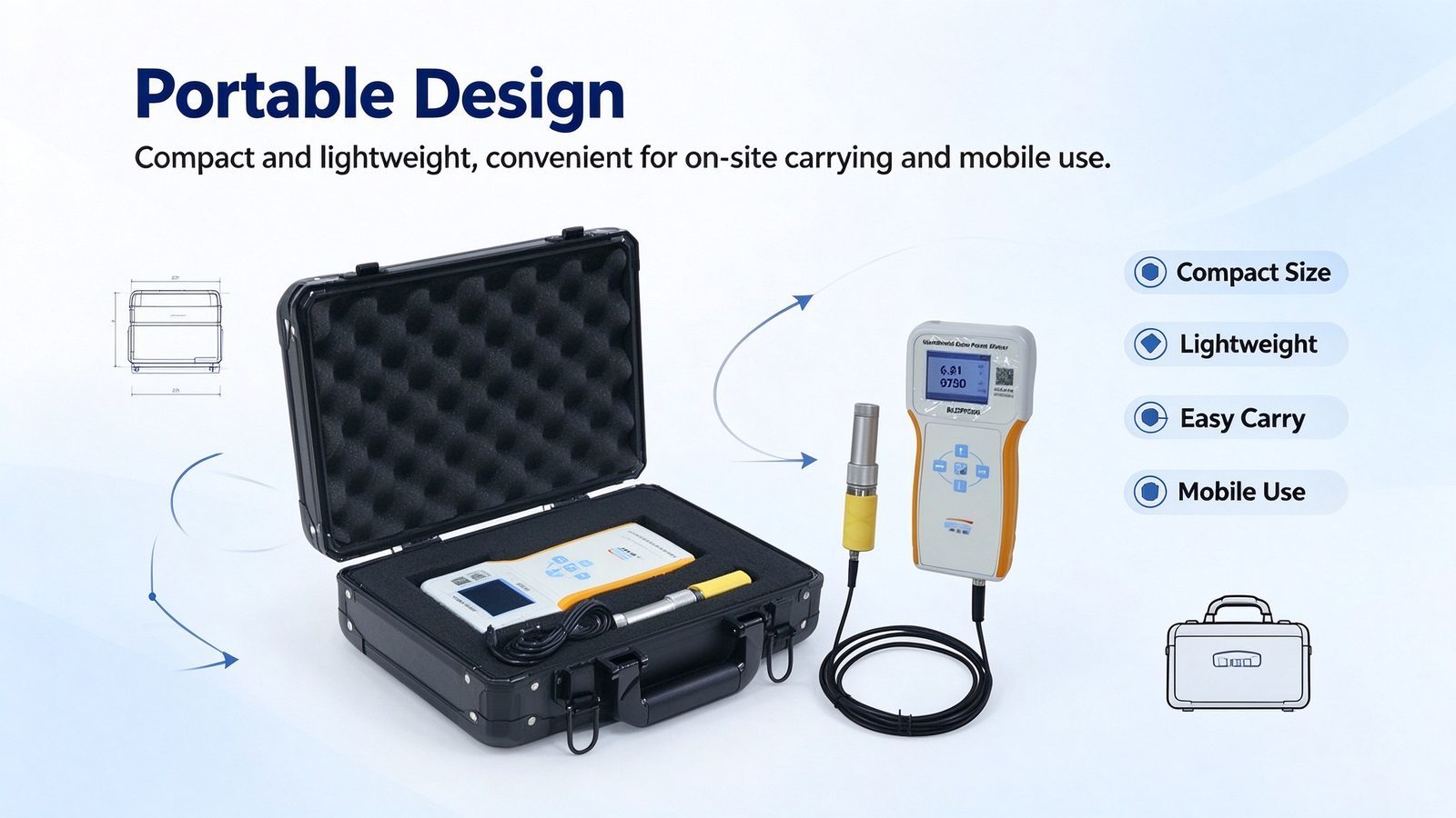 Metal Handheld Gas Dew Point Analyzer Micro Water Tester Trace Water Analyzer Detector