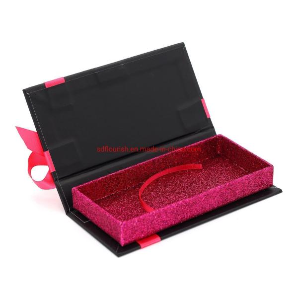 Window Cut Paper Display Box Offset Printing Rectangle Eyelash Packaging Box Custom