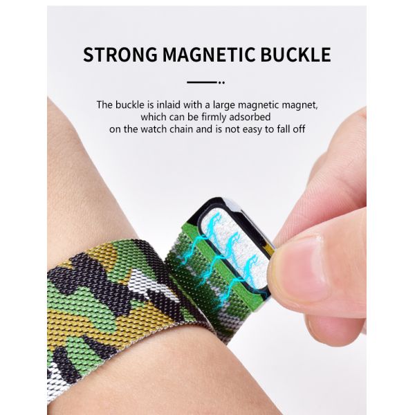 Milanese Magnetic Clasp Single-piece Stainless Steel Watch Strap