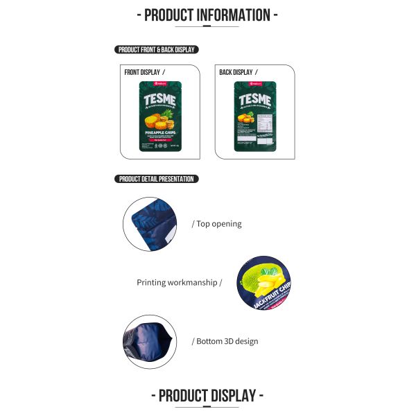 Изготовленная на заказ на фабрике BRC перезапечатываемые пластиковые орехи сухие фрукты упаковочные мешки стойкие сумки 750г