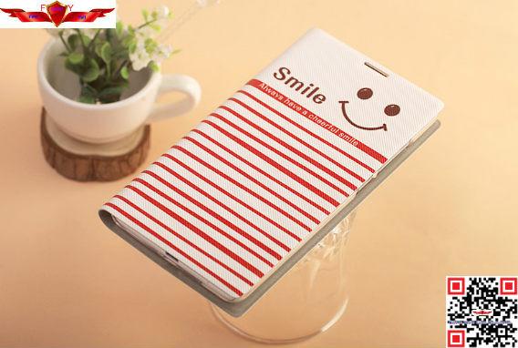 New Arrival Fashion Design Colorful PU Flip Leather Cover Case For Huawei Ascend P6