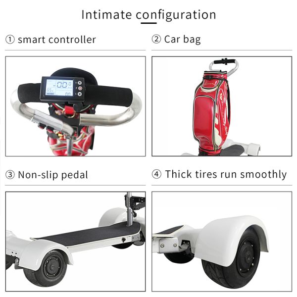 White Color Powerful Electric Scooter 60V Voltage 18.2Ah Battery 20km/H Max Speed