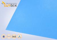 Tissu enduit de silicone bleu de fibre de verre pour des vestes et des couvertures d'isolation thermique