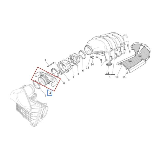 Pour le Maserati Quattroporte M139 Granturismo GT GranCabrio 2007-2016 tuyau de tuyauterie d'admission d'air OEM 215889