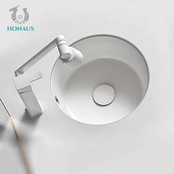 Streamlined Inset Bathroom Sink Bowl Undercounter Bathroom Basin OEM