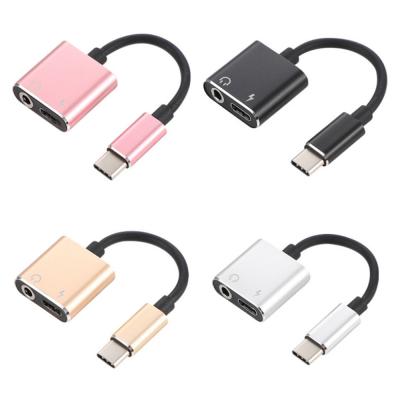 2.1A brilham o alumínio audio 2 do cabo de 3.5mm em 1 adaptador do fone de ouvido