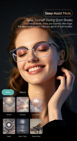AI Smart Glass Support 164 Languages BT Call Voice Assistant Control Smart Glasses 2025 W100D