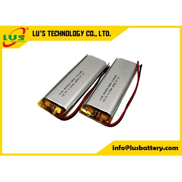 Batterie rechargeable au lithium-ion polymère de 1100 mAh 3,7 V LP802060