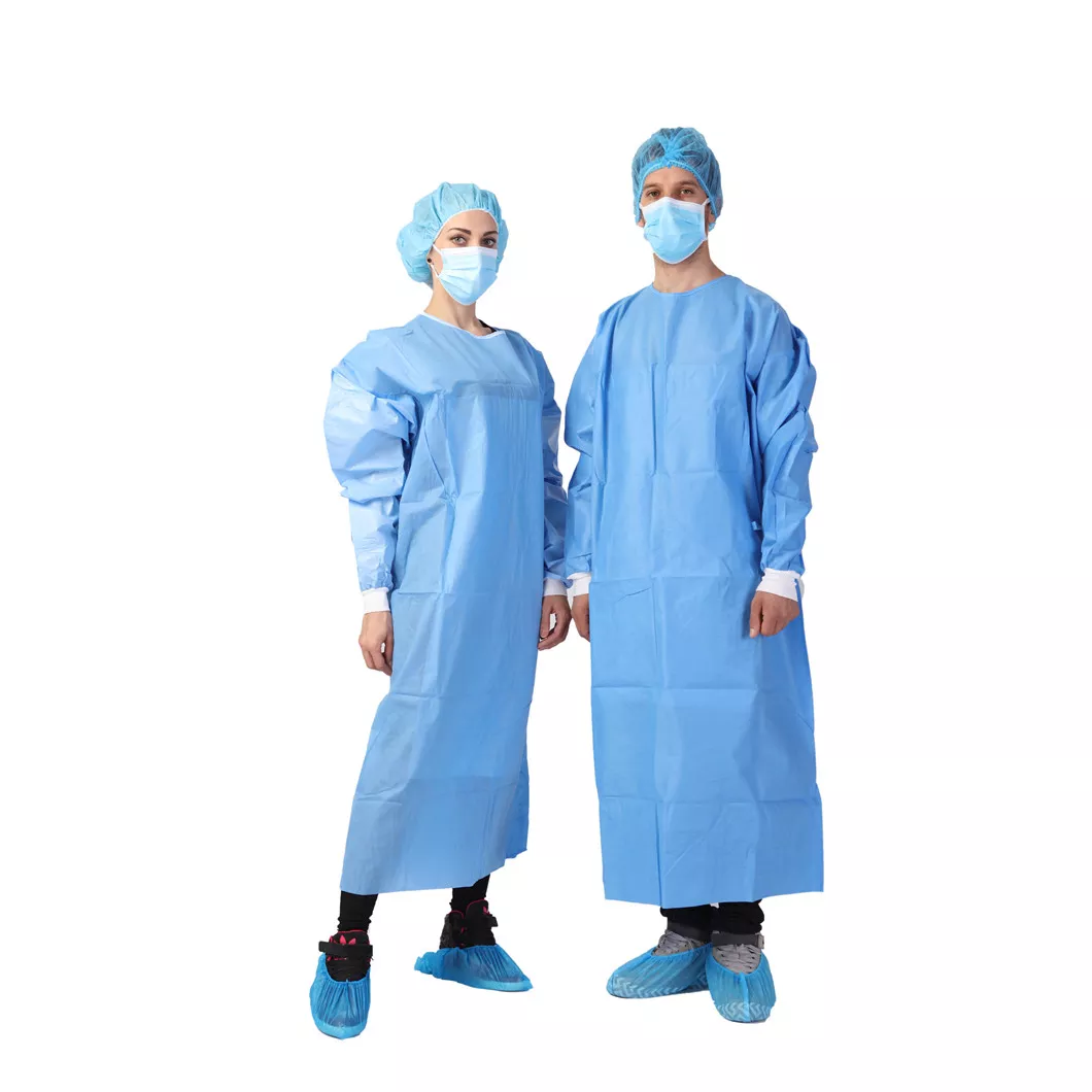 Medical Sterile CPE Plastic Surgical Disposable Isolation Gown For Hospital