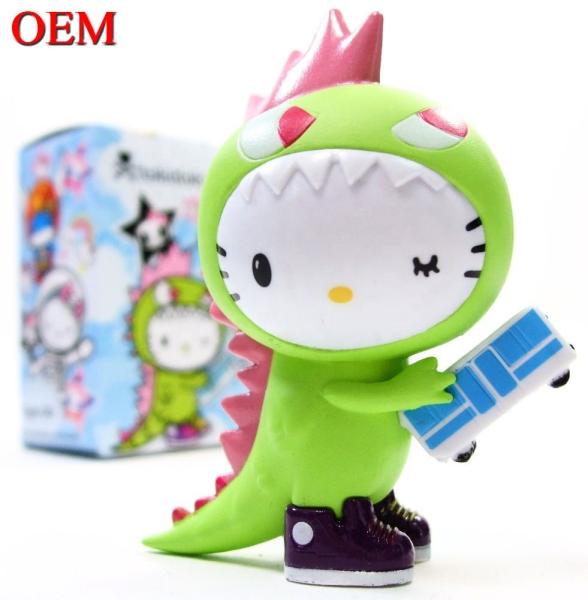 Fabricant de jouets OEM plastique mignon Mini dessin animé Kitty chat jouets pour enfants