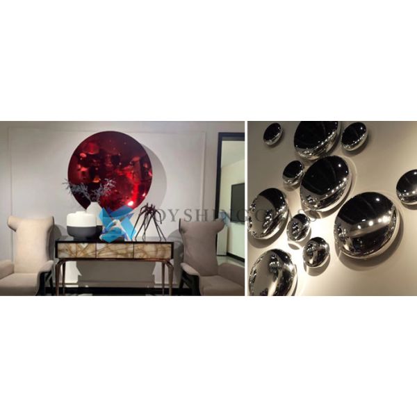 Round Concave Mirror For Wall Decoration Настраиваемый цвет 48 дюймовое круглое выпуклое зеркало для декорации стен