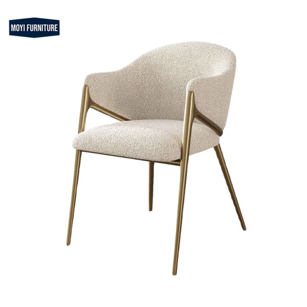 Modern Dinner Chair Contemporary Stainless Steel Metal Dining Chairs Fashion Home Furniture Restaurant Dining Room