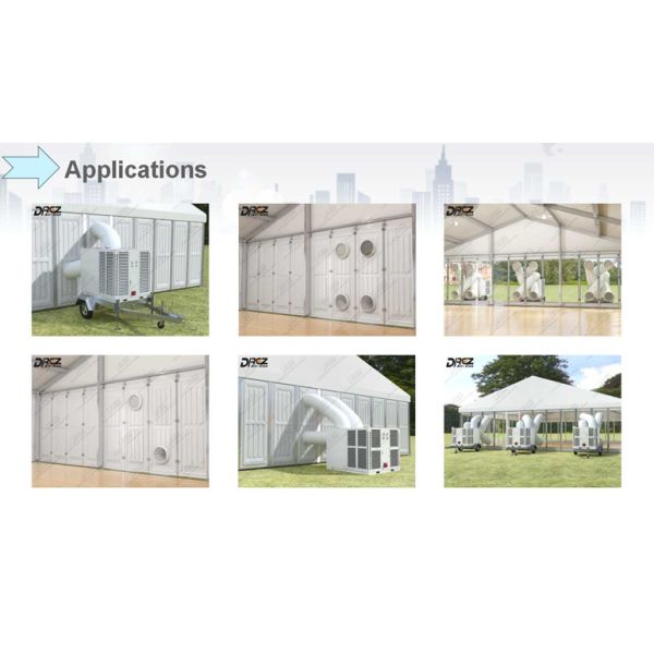 3 Phase  Ducted Tent Air Conditioner 10HP 25HP Horizontal AC For Dome Tents Cooling