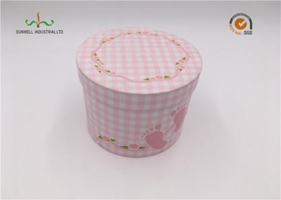 Empacotamento de papel luxuoso da caixa de presente dos presentes redondos cor-de-rosa dos tubos do cilindro do cartão da cor