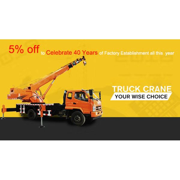 12 Tons Hydraulic Telescopic Truck Crane Mobile Crane Lifting Moment 420 KN.m