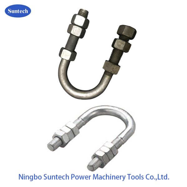 Boulon en U d'acier au carbone de la ligne électrique M6 M8 M10 M12 M16 M20 M24 avec le joint et l'écrou