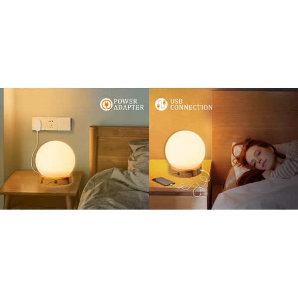 Circular Sad Bedside Lamps 10000LUX Light Therapy Lamp With Timer