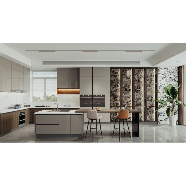 工場 チェリー キッチン キャビネット グラニートカウンタートップ