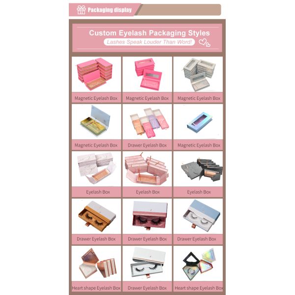 As caixas de presente criativas excelentes feitas sob encomenda projetam caixas de empacotamento cosméticas da caixa pequena da pestana com seu logotipo