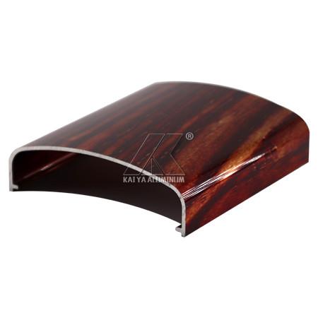 CQC 6063 Aluminium Trim Profiles Powder Coating Wood Grain 0.8mm - 1.5mm Thickness