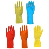 La manchette roulée par gants en caoutchouc réutilisables de cuisine conçoivent facile de porter des tailles multi