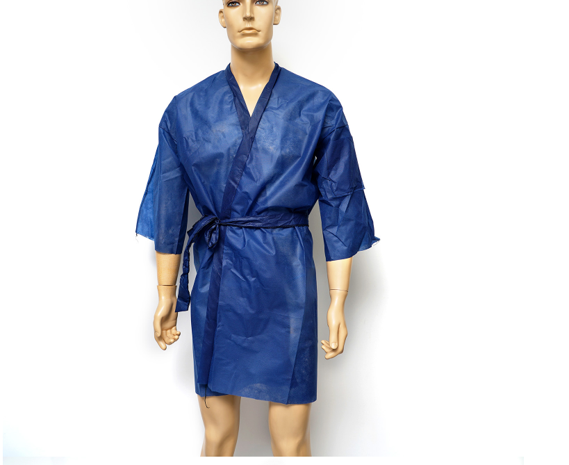 25-50gsm Disposable Kimono Gowns M L XL XXL ISO Certificate