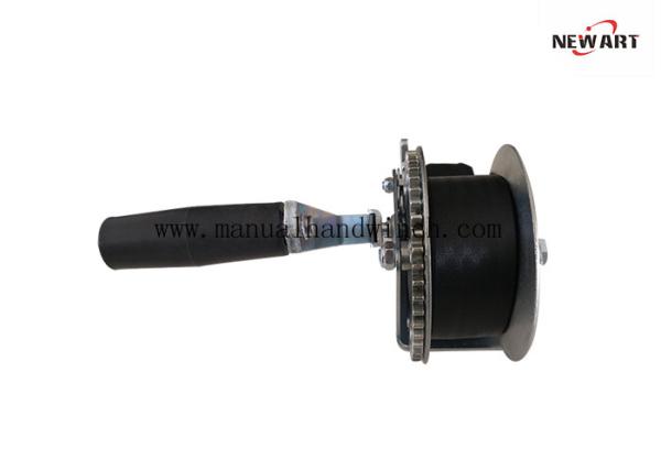 Portable Hand Crank Winch / Cable Strap Marine Manual Winch 1600 Lb Capacity