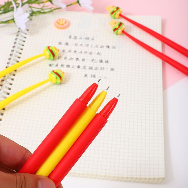 Cute Kawaii Pen Accessoires Pour Fille Animaux Fruit en forme de soulagement du stress fournitures Gel encreurs avec remplacement remplis pour les enfants Étudiants Bureau scolaire