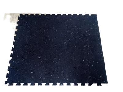 1000X1000X15mm Interlocking Rubber Mat Puzzle Edge Interlocking Fitness Mats Blue