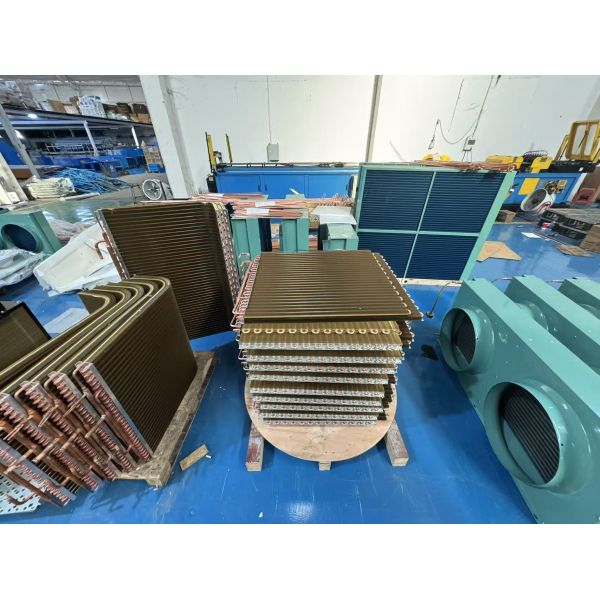 Refrigeration Spare Parts Water Chiller Plate Type Coil Air Cooled Aluminum Copper Tube Condenser High Efficiency Cold Storage 1