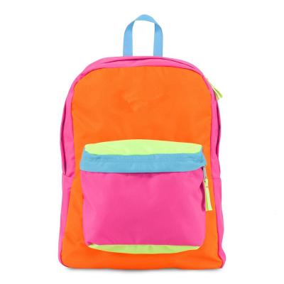 Multi colored Fashionable Kids Sports Backpack for Girls , Orange / Red / Blue