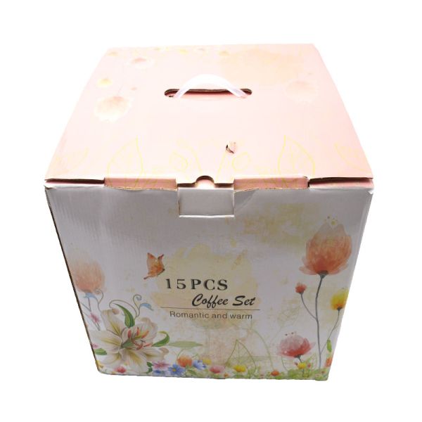 Charming Floral Theme Chinese Porcelain Tea Set in White Color Perfect for Wedding Gifts 23*22/15*10/6.5*14.5/11*12.5cm