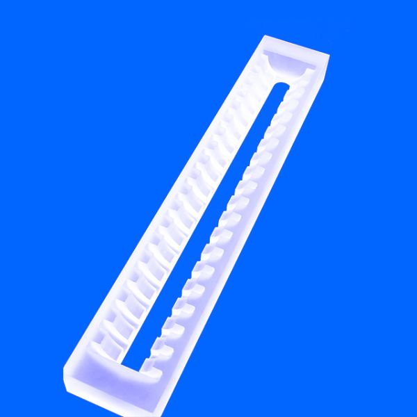 Barco claro del cuarzo de la manija del crisol del barco del cuarzo para el horno del difusor