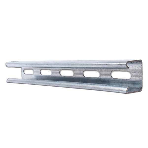 12 Gauge Solid Metal Strut Channel Carbon Steel Structural Channel Perforated Galvanized Finish