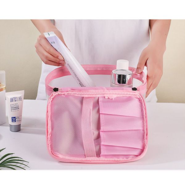 Custom Logo PVC Clear Makeup Bag for Travel Toiletries and Cosmetic Organization