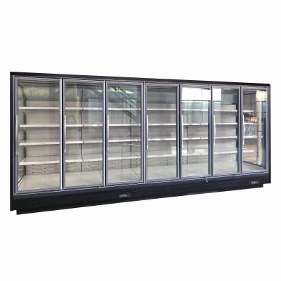 Refrigerador de vidro do especialista das técnicas mercantís da porta com a grande porta de vidro e iluminação vertical do diodo emissor de luz