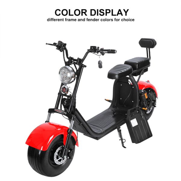Disc Brake 2 Wheel Electric Bike Adults Citycoco with Front / Rear Suspension Shock