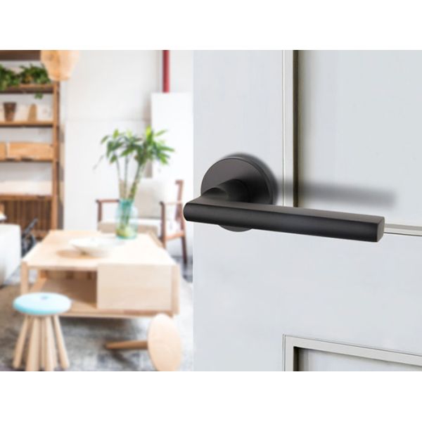 AISI304/316 brushed stainless steel door handle for interior & exterior doors
