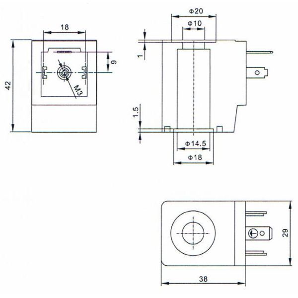 24V катушка клапана соленоида 113-030-0039 113-030-0040 AC 113-030-0029