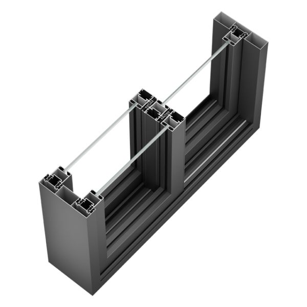 Aluminum Alloy Sliding Window with Fixed Safety Guardrail Double Glazed Soundproof for House Architecture
