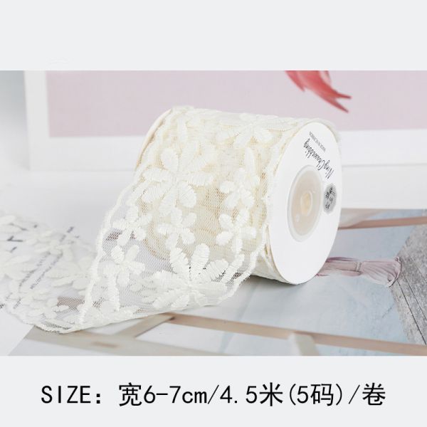 65 мм лента из полиэфирного кружева для украшения свадьбы и упаковки подарков