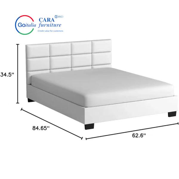 20000 Minimalist Design Wolid Wood Frame Double King Size White Home Bed Furniture For Bedrooms