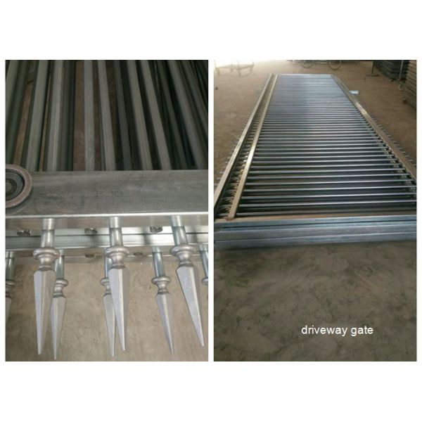 Factory Security Automatic Driveway Gates / Ornamental Metal Railings