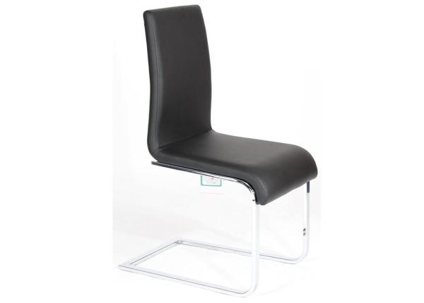 Smooth PU Leather Upholstered 46cm 0.25CBM Z Shape Modern Dining Chair