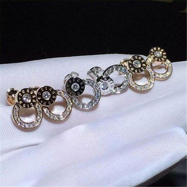 Luxury jewe factory earrings gold diamond  18k gold  white gold yellow gold rose gold diamond earrings